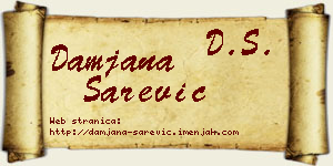 Damjana Sarević vizit kartica